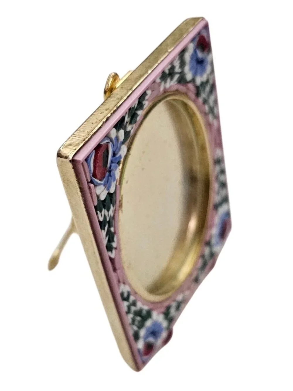 Mosaic Miniature Photo Frame Pink Blue Green Glass Chip, J110